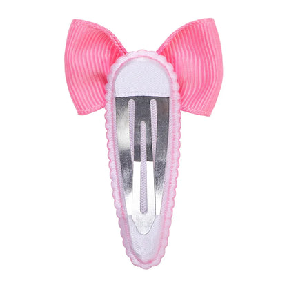 Cute Sweet Solid Color Bow Knot Ribbon Hair Clip