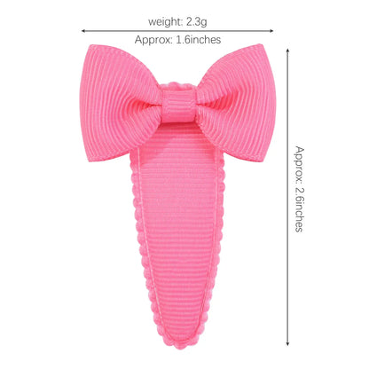 Cute Sweet Solid Color Bow Knot Ribbon Hair Clip