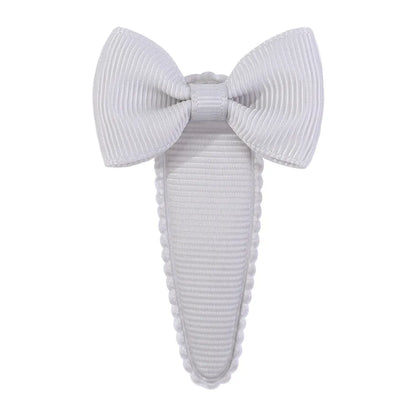 Cute Sweet Solid Color Bow Knot Ribbon Hair Clip