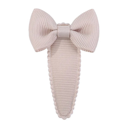 Cute Sweet Solid Color Bow Knot Ribbon Hair Clip