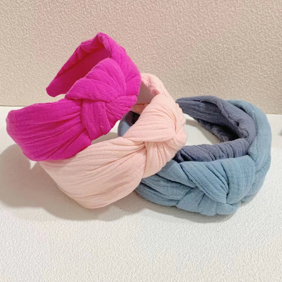 Cute Sweet Solid Color Cloth Hair Band