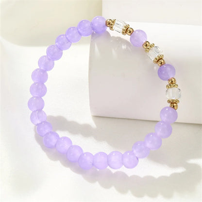 Cute Sweet Solid Color Glass Wholesale Bracelets