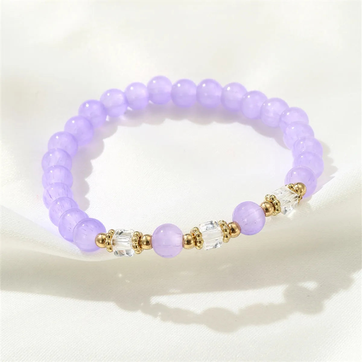 Cute Sweet Solid Color Glass Wholesale Bracelets