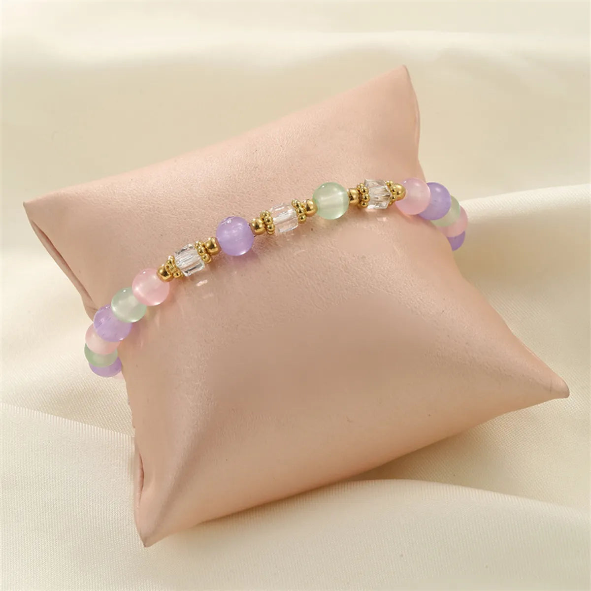 Cute Sweet Solid Color Glass Wholesale Bracelets