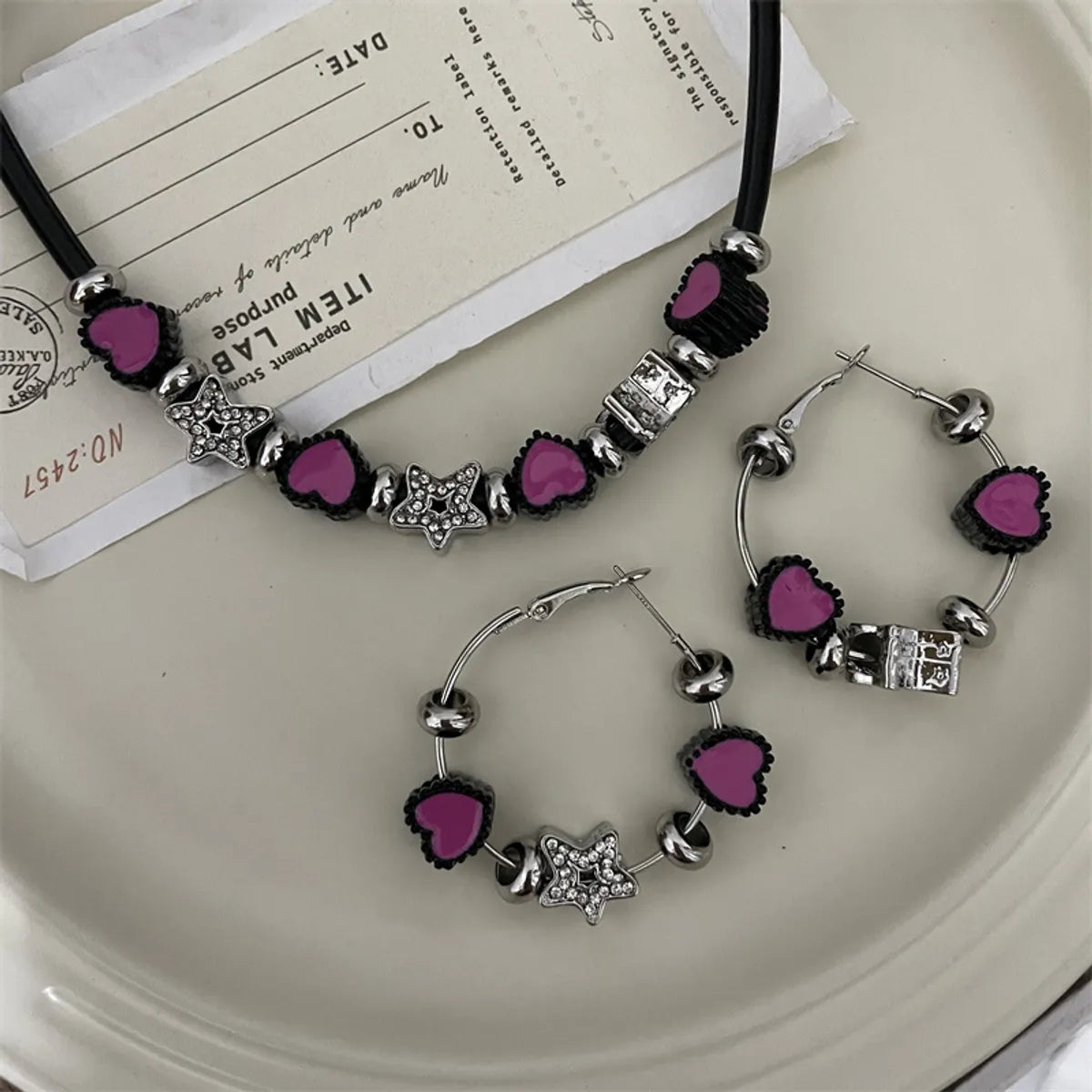 Cute Sweet Star Heart Shape Alloy Wholesale Jewelry Set