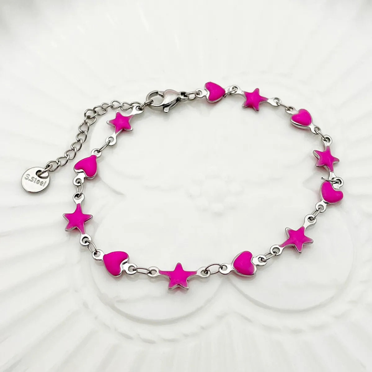 Cute Sweet Star 304 Stainless Steel Bracelets In Bulk