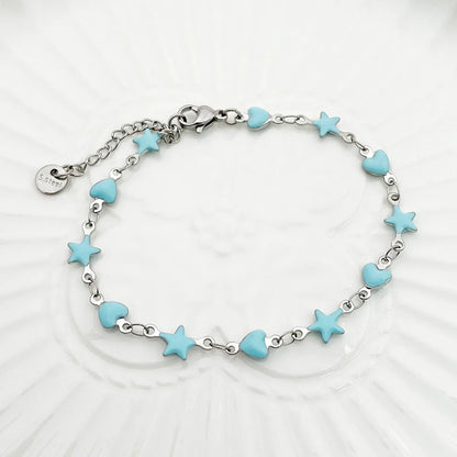 Cute Sweet Star 304 Stainless Steel Bracelets In Bulk