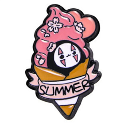 Cute Sweet Streetwear Ice Cream Animal Flower Alloy Stamping Stoving Varnish Plating Unisex Brooches