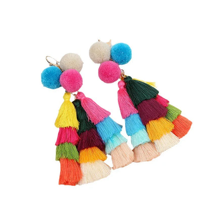 Cute Sweet Tassel Ball Alloy Cotton Bag Pendant Keychain