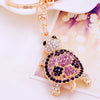 Cute Tortoise Alloy Inlay Rhinestones Women'S Bag Pendant Keychain