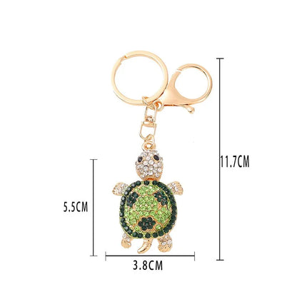 Cute Tortoise Zinc Alloy Diamond Unisex Bag Pendant Keychain