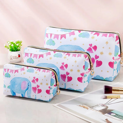 Cute Vintage Style Elephant Pu Leather Dumpling Shape Makeup Bags