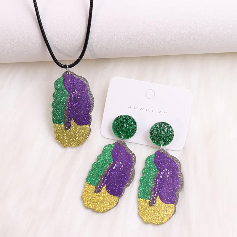 Cute Water Droplets Arylic Printing Women'S Drop Earrings 1 Pair