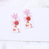 Cute Water Droplets Arylic Printing Women'S Drop Earrings 1 Pair