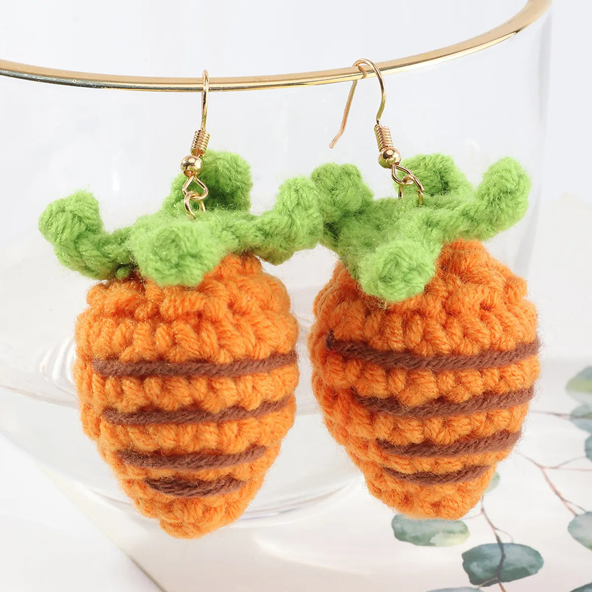 Cute Wool Fruit Carrot Strawberry Earrings Wholesale Gooddiy