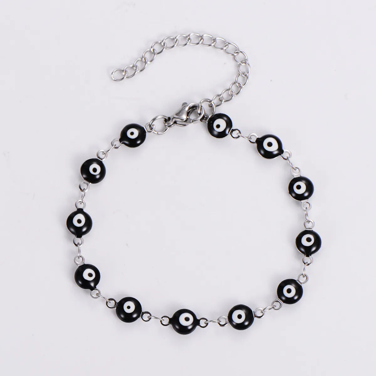 Ethnic Style Devil's Eye Titanium Steel Enamel Bracelets