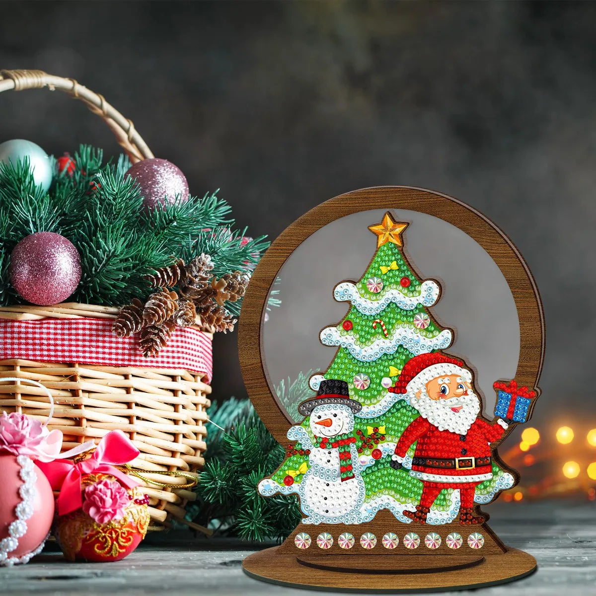 Diamond Painting Diy Wooden Ornament Brand Creative Handmade Diamond Sticking Embroidery Christmas Diamond Painting Desktop Ornaments