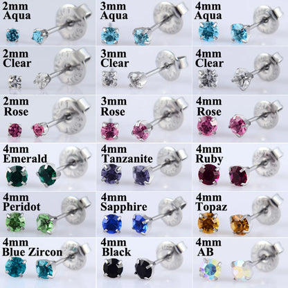 Classic Style Geometric 316 Stainless Steel  Artificial Gemstones Plating Artificial Gemstones Unisex Earrings Ear Studs