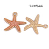 DIY Accessories Korean Alloy Oil Pearlescent Double-Sided Starfish Marine Octopus Earrings Keychain Pendant