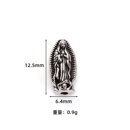 Diy Alloy Jewelry Accessories Brushed Pendant Embossed Portrait Round Brand Necklace Accessories European Retro Holy Brand Jewelry