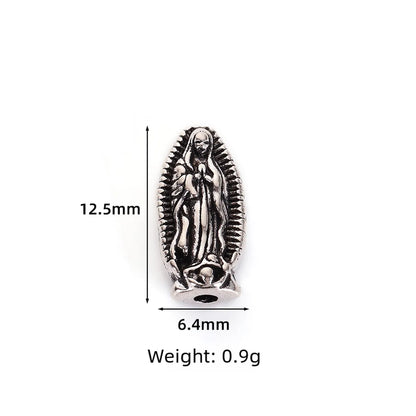 Diy Alloy Jewelry Accessories Brushed Pendant Embossed Portrait Round Brand Necklace Accessories European Retro Holy Brand Jewelry