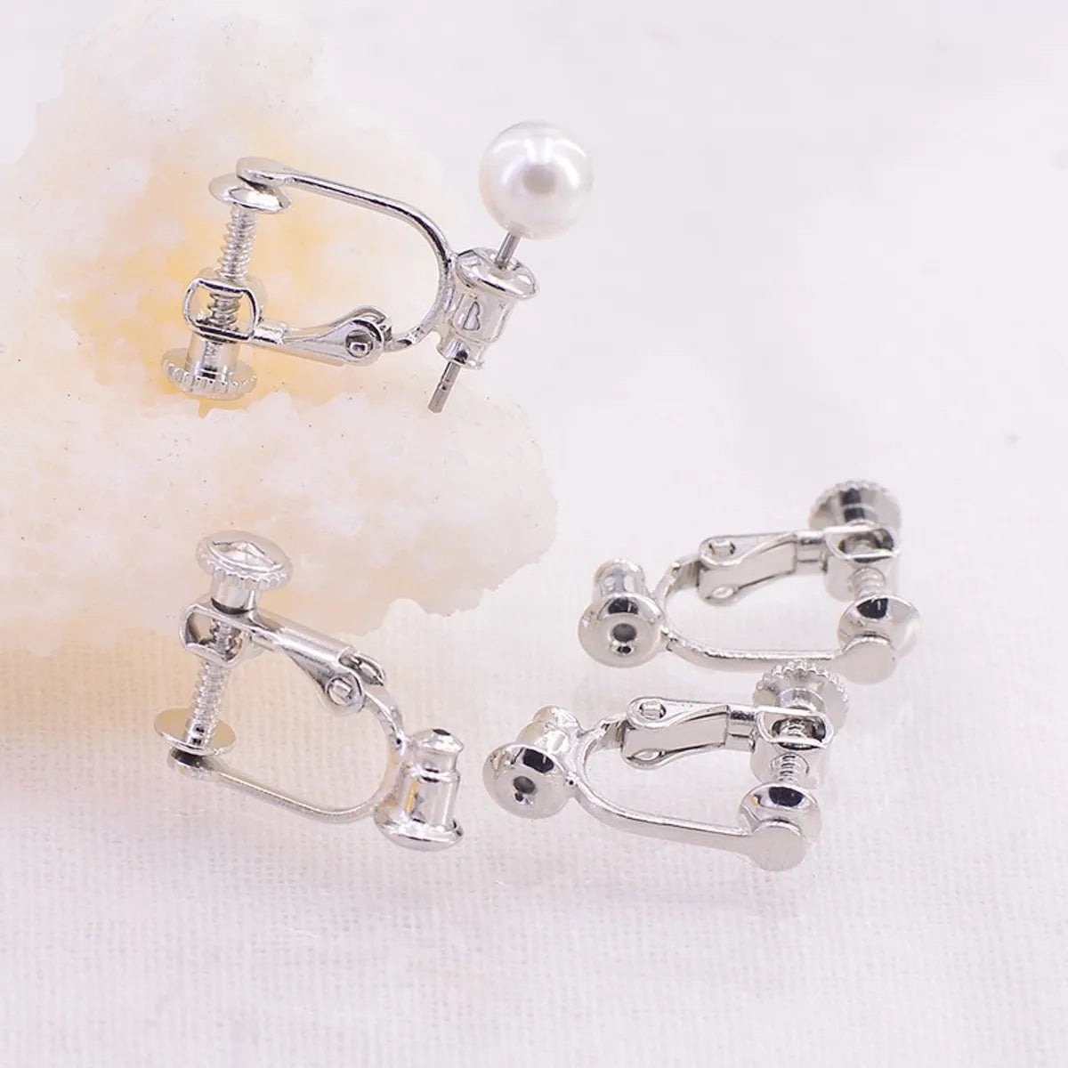 Diy Jewelry Accessories Ear Studs Ear Clip Converter Adjustable Elastic Ear Clip For Women Without Piercing