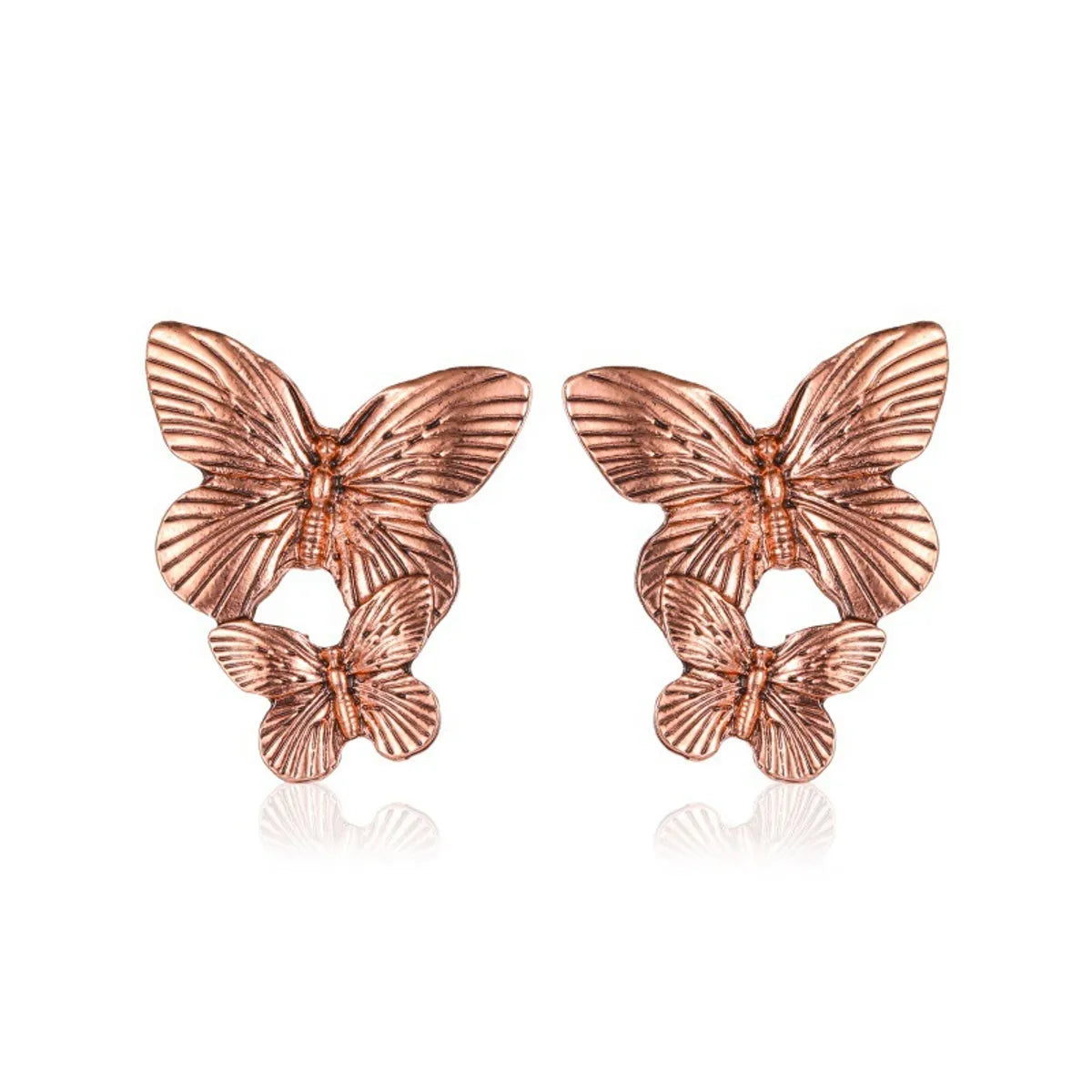 Double Butterfly Fashion Exaggerated Creative Temperament Earrings