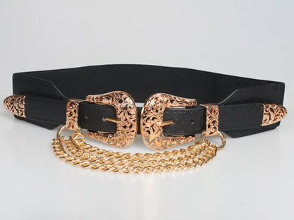 Double-Headed Buckle Chain Punk Style Belt