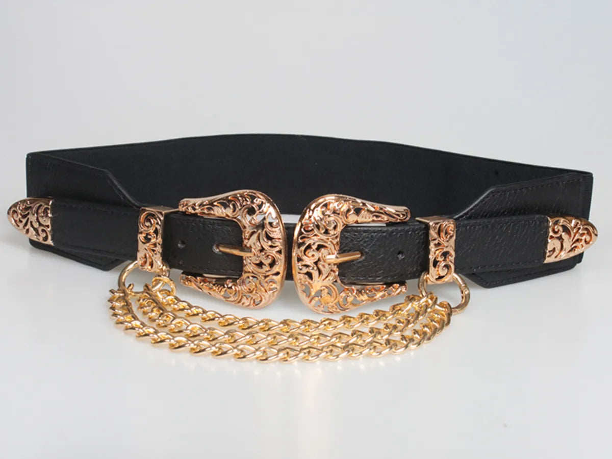 Double-Headed Buckle Chain Punk Style Belt