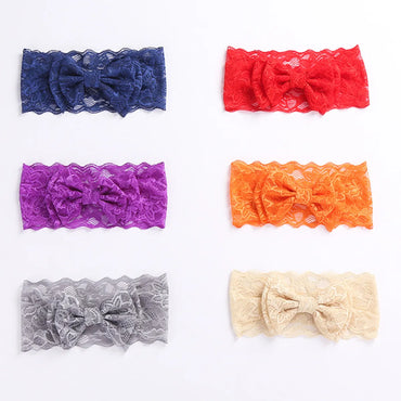 Double Lace Bow Baby Hairband Headband Girls Simple Hair Accessories