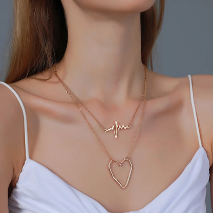 Simple Style Heart Alloy Wholesale Necklace