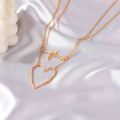 Simple Style Heart Alloy Wholesale Necklace