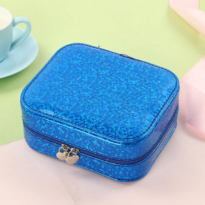 Double-Layer Jewelry Storage Box Simple Earrings Hairpin Necklace Compartment Storage Box Jewelry Wholesale Wholesale Nihaojewelry