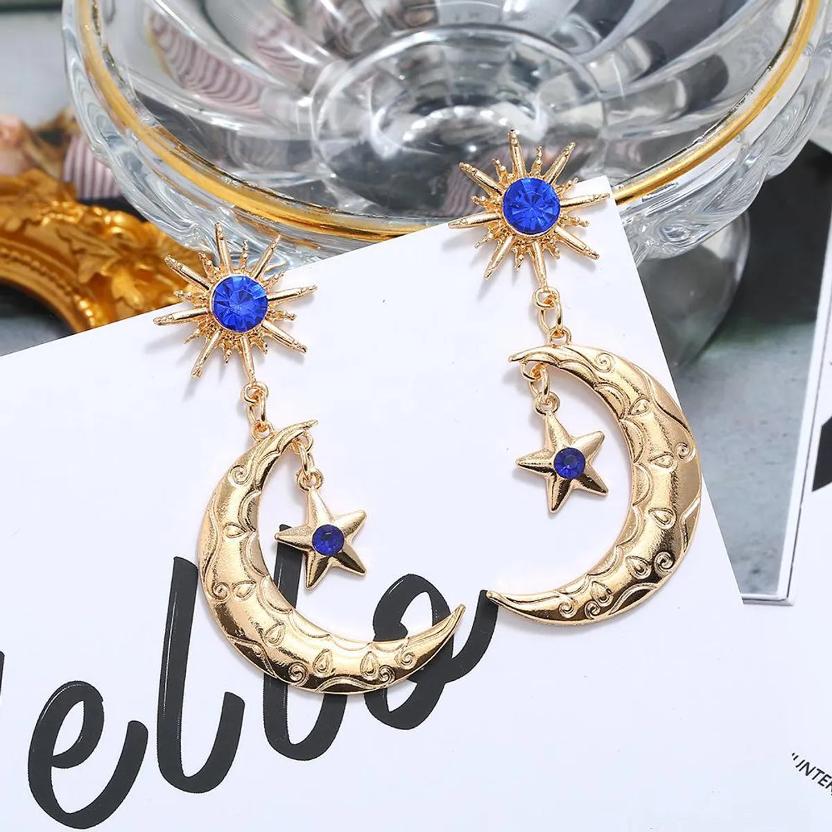 Earring Jewelry New Star Moon Alloy Diamond Earrings