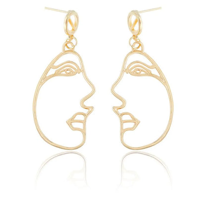 European And American Hot Earrings Personalized Face Mask Earrings Facial Makeup Earrings Exaggerated Punk Female Earrings Ear Studs Earrings