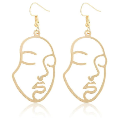 European And American Hot Earrings Personalized Face Mask Earrings Facial Makeup Earrings Exaggerated Punk Female Earrings Ear Studs Earrings