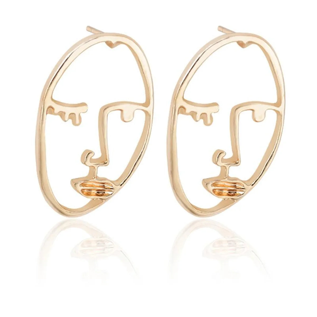 European And American Hot Earrings Personalized Face Mask Earrings Facial Makeup Earrings Exaggerated Punk Female Earrings Ear Studs Earrings