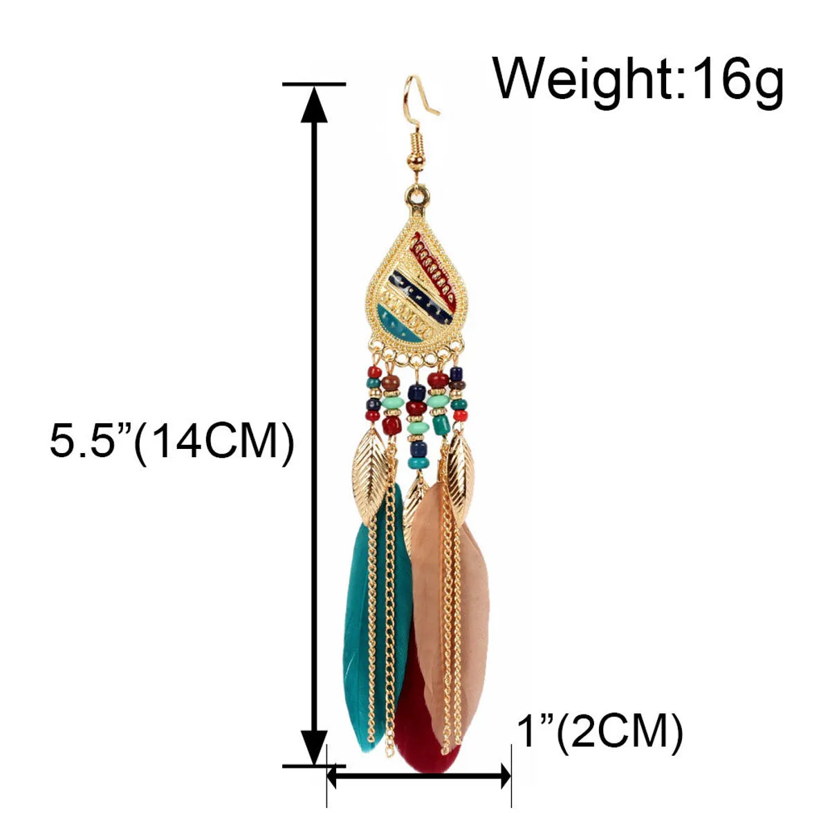 Earrings Jewelry Exaggerated Ethnic Style Feather Earrings Simple Earrings