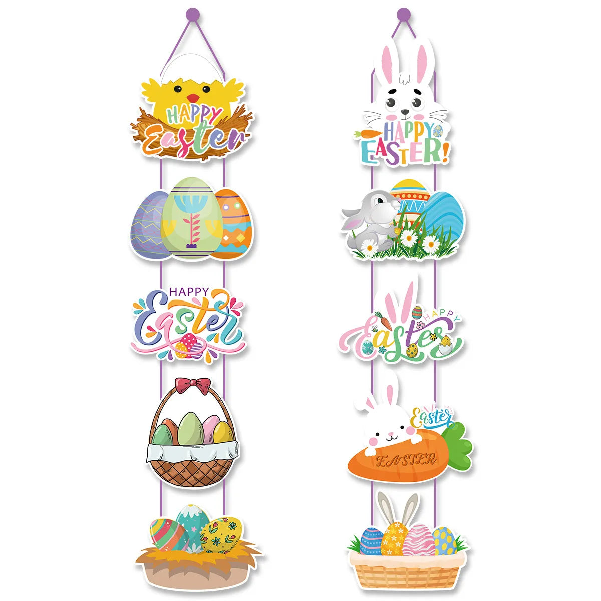 Easter Cartoon Style Animal Paper Party Festival Decorative Props