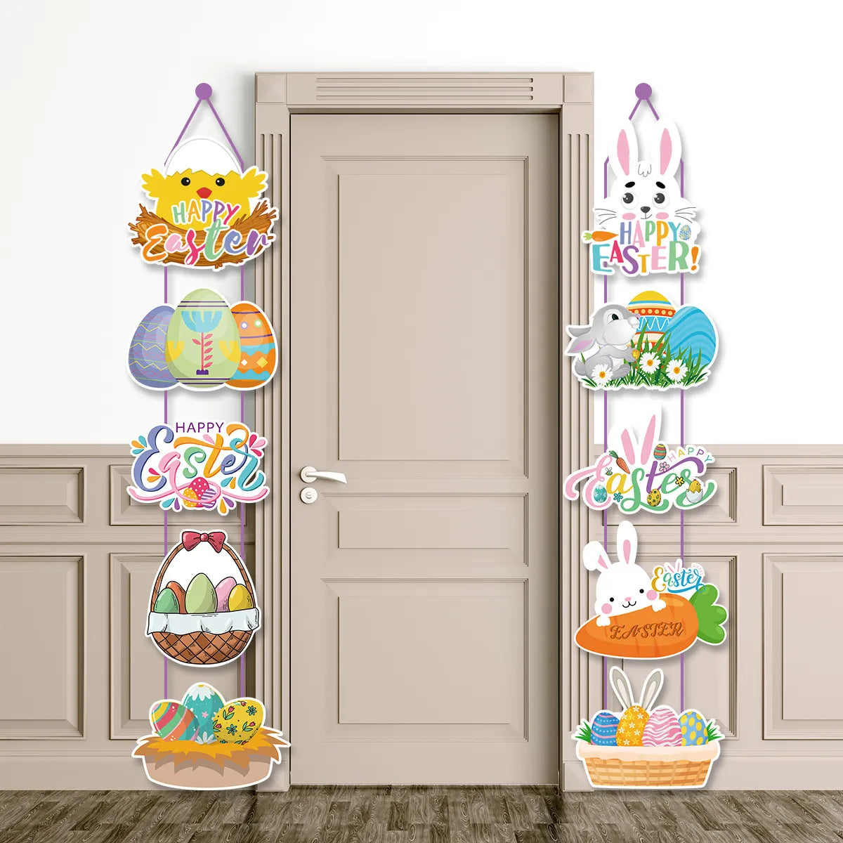 Easter Cartoon Style Animal Paper Party Festival Decorative Props