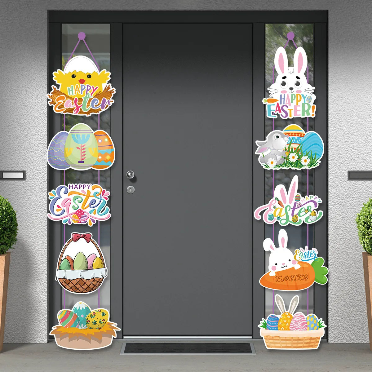 Easter Cartoon Style Animal Paper Party Festival Decorative Props