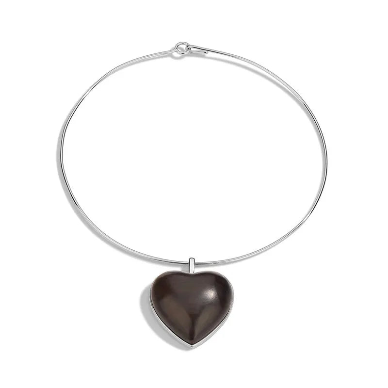 Ebony Copper Simple Style Classic Style Heart Shape Choker