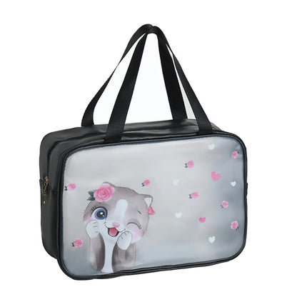 Elegant Animal Pvc Pu Leather Square Makeup Bags