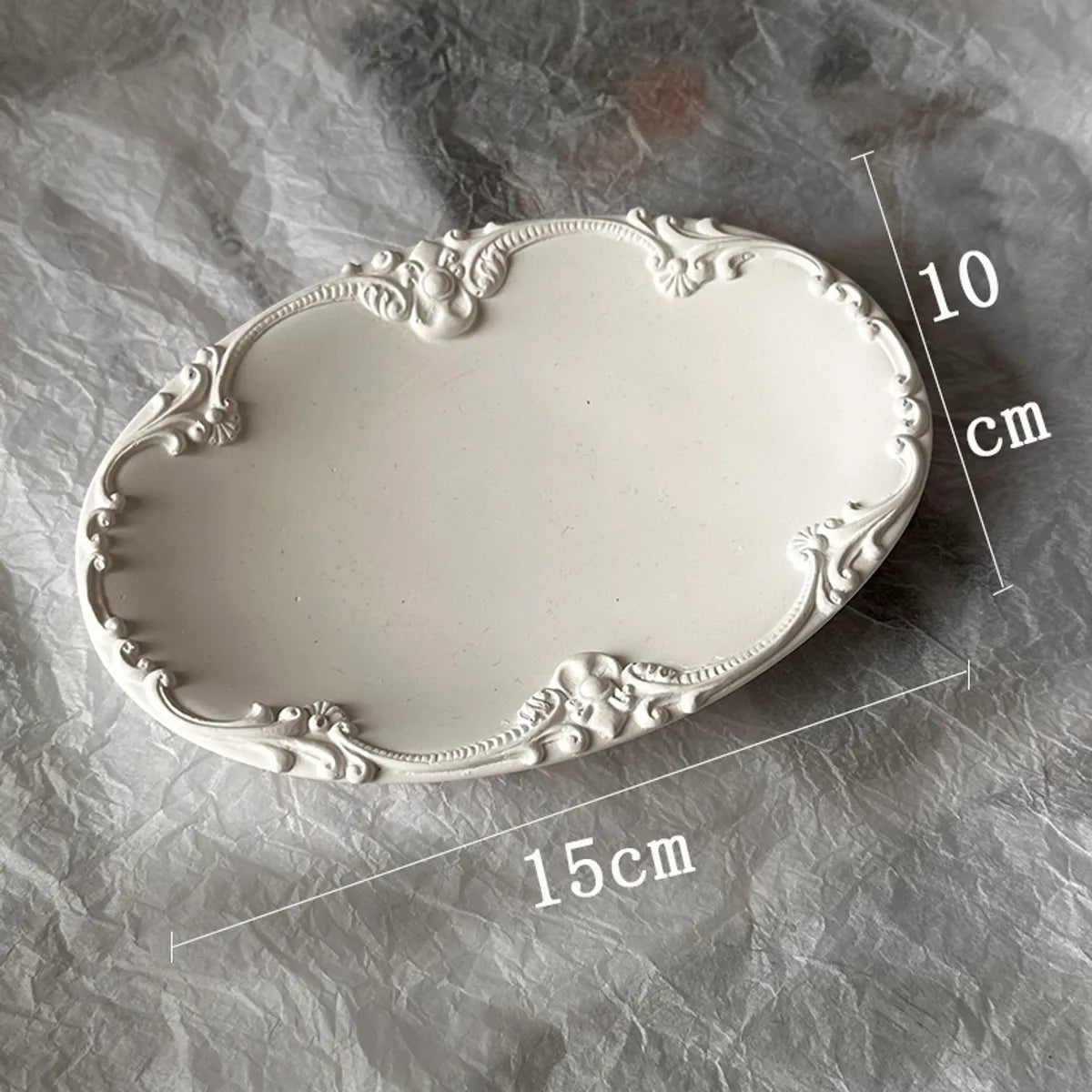 Elegant Artistic Flower Gypsum Carving Jewelry Display