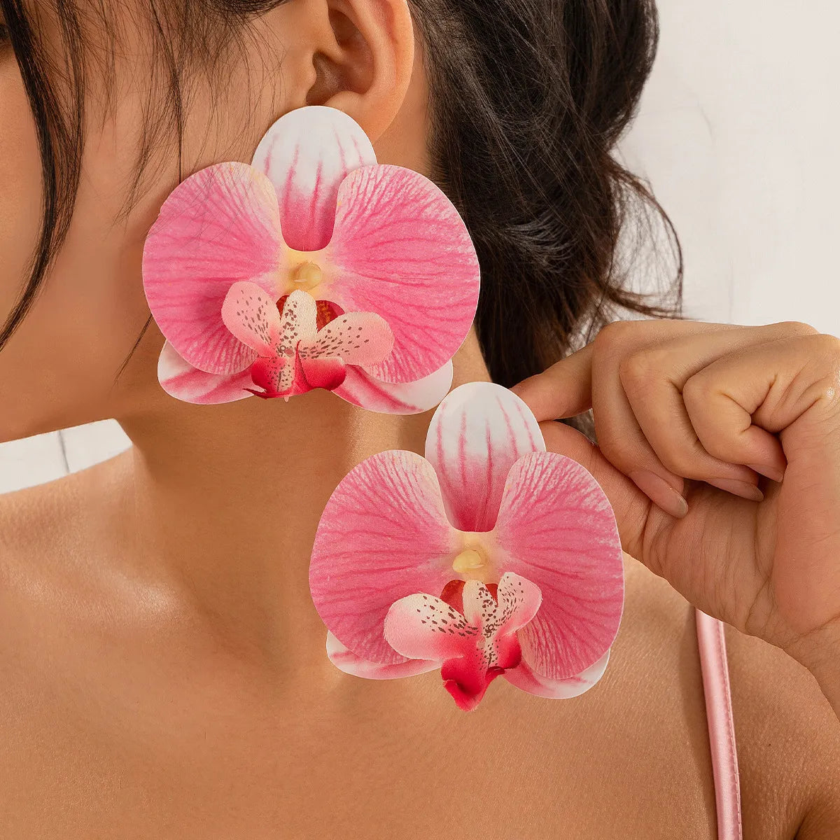 Elegant Artistic Flower Plastic Rope Women'S Jewelry Set