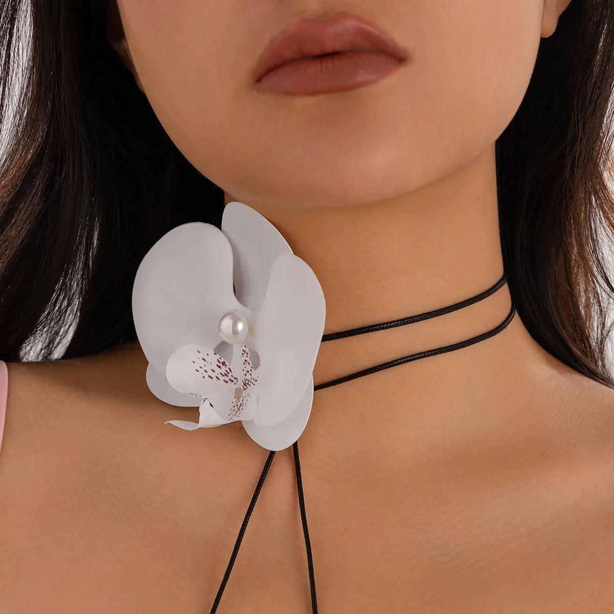 Elegant Artistic Flower Plastic Rope Women'S Jewelry Set