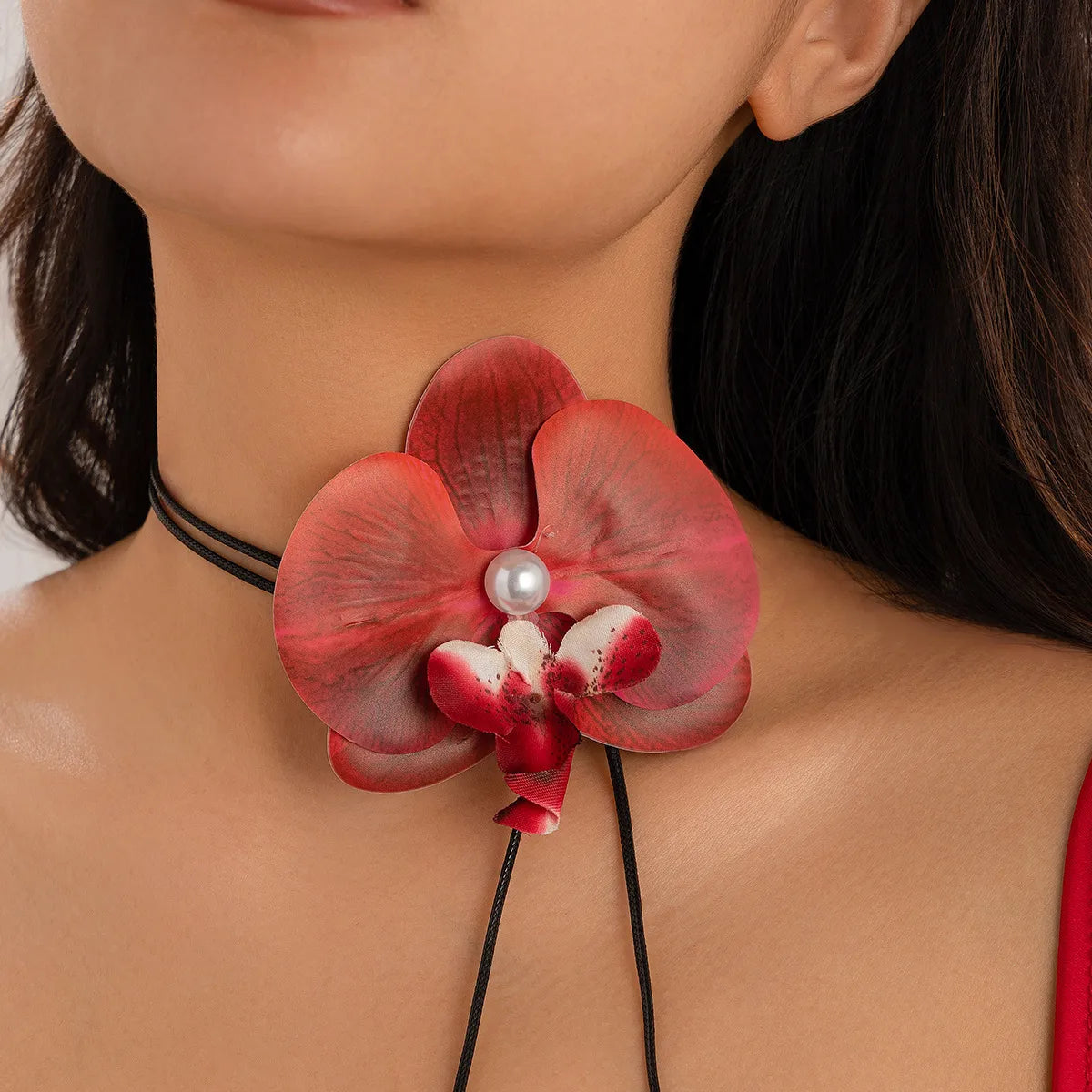 Elegant Artistic Flower Plastic Rope Women'S Jewelry Set