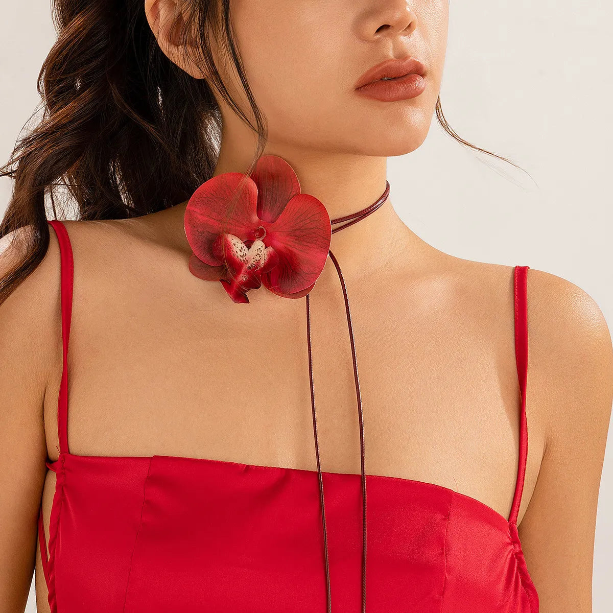 Elegant Artistic Flower Plastic Rope Women'S Jewelry Set