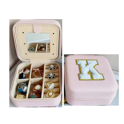 Elegant Basic Classic Style Letter Solid Color Pu Leather Jewelry Boxes