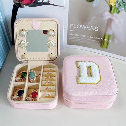 Elegant Basic Classic Style Letter Solid Color Pu Leather Jewelry Boxes